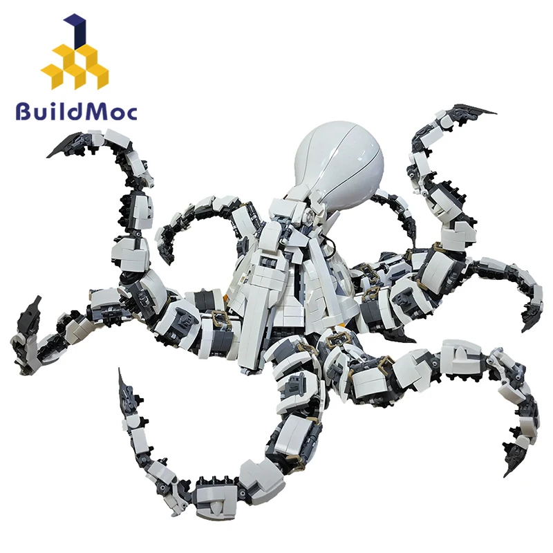 MOC Mecha Octopus Building Blocks Sets Creative Robot Monster Bricks Building Blocks Model Toy for Children Birthday Gifts