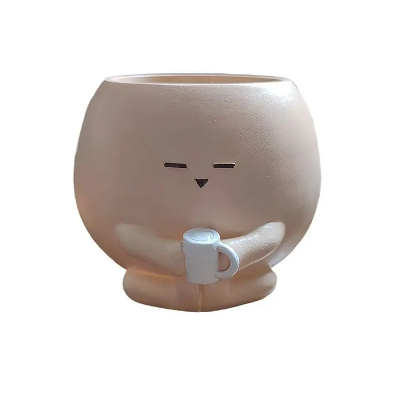 

Кашпо ABGG-Holding Cup в форме лица для цветов, растений, овощей, трав, суккулентов, кактусов, для дома, балкона, сада, рабочего стола, декор из смолы