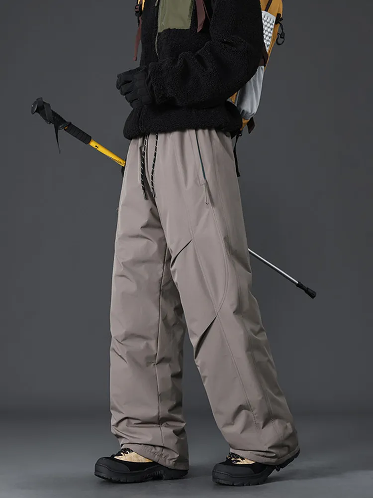 

Men's plus Size down Pants Thiened Winter Warmth Windproof Cold Resistant Casual Straight Leg Long Trousers for Extreme Cold