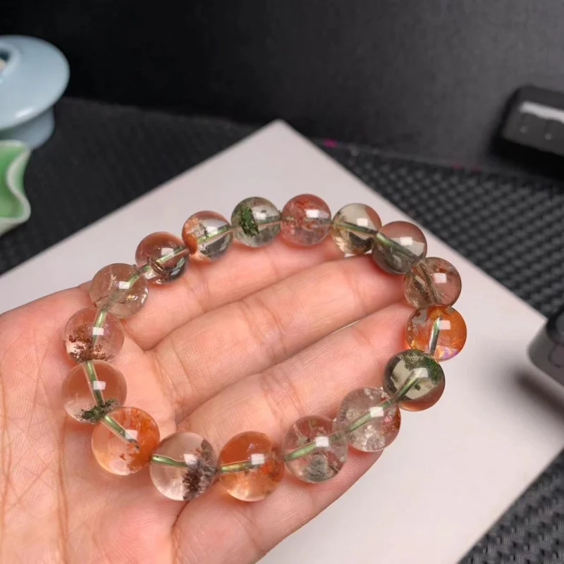 Color Four Seasons Round Bead Natural Flower Ghost Bracelet Men and Women Jewelry