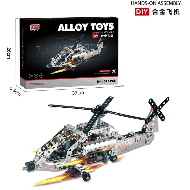 Zestaw klocków do samodzielnego montażu pojazdu inżynieryjnego z metalu, symulacja, śruby, nakrętki, model samochodu ze stopu, zabawka edukacyjna dla chłopców