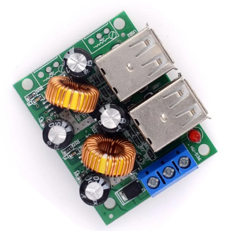 ABSQ-DC 12V 24V 40V To 5V 5A 4 USB Port A5268 Step-Down Power Supply Converter Board Module For MP3/For MP4 Phones For Car Equip