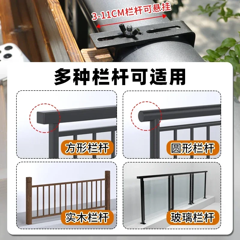 TAO Balcony railing hanging table creative leisure small bar counter solid wood small apartment foldable