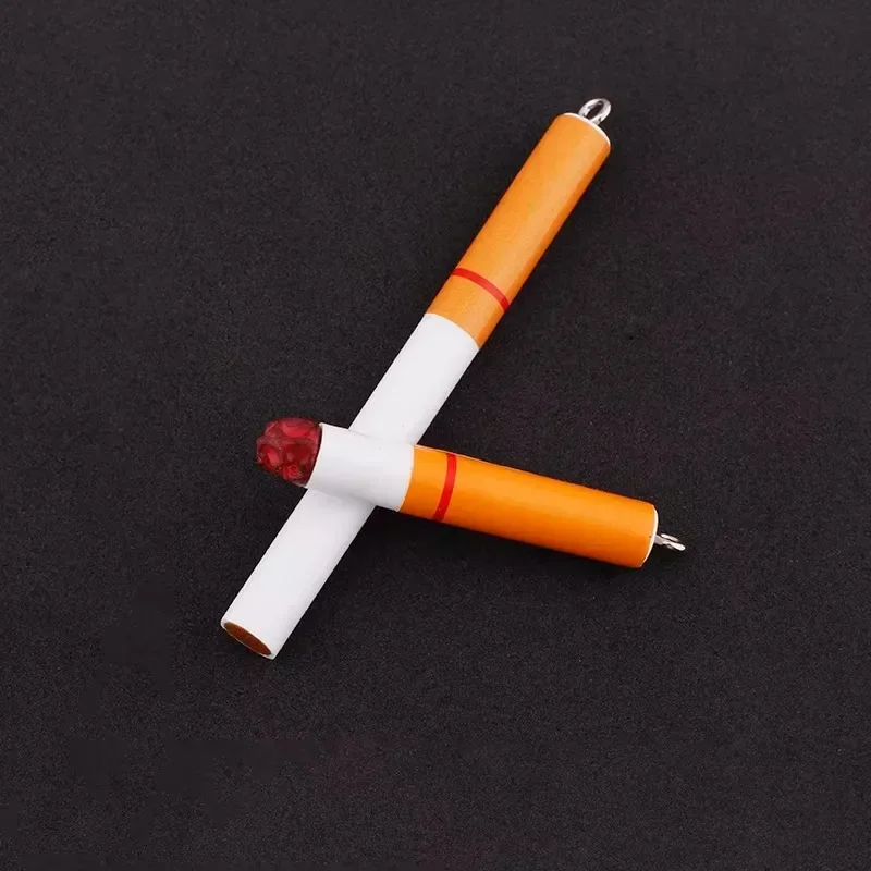 10pcs Funny Smoking Cigarette Resin Pendants Charms for DIY Earring Bracelet Necklace Jewelry Making Accessories Supplies