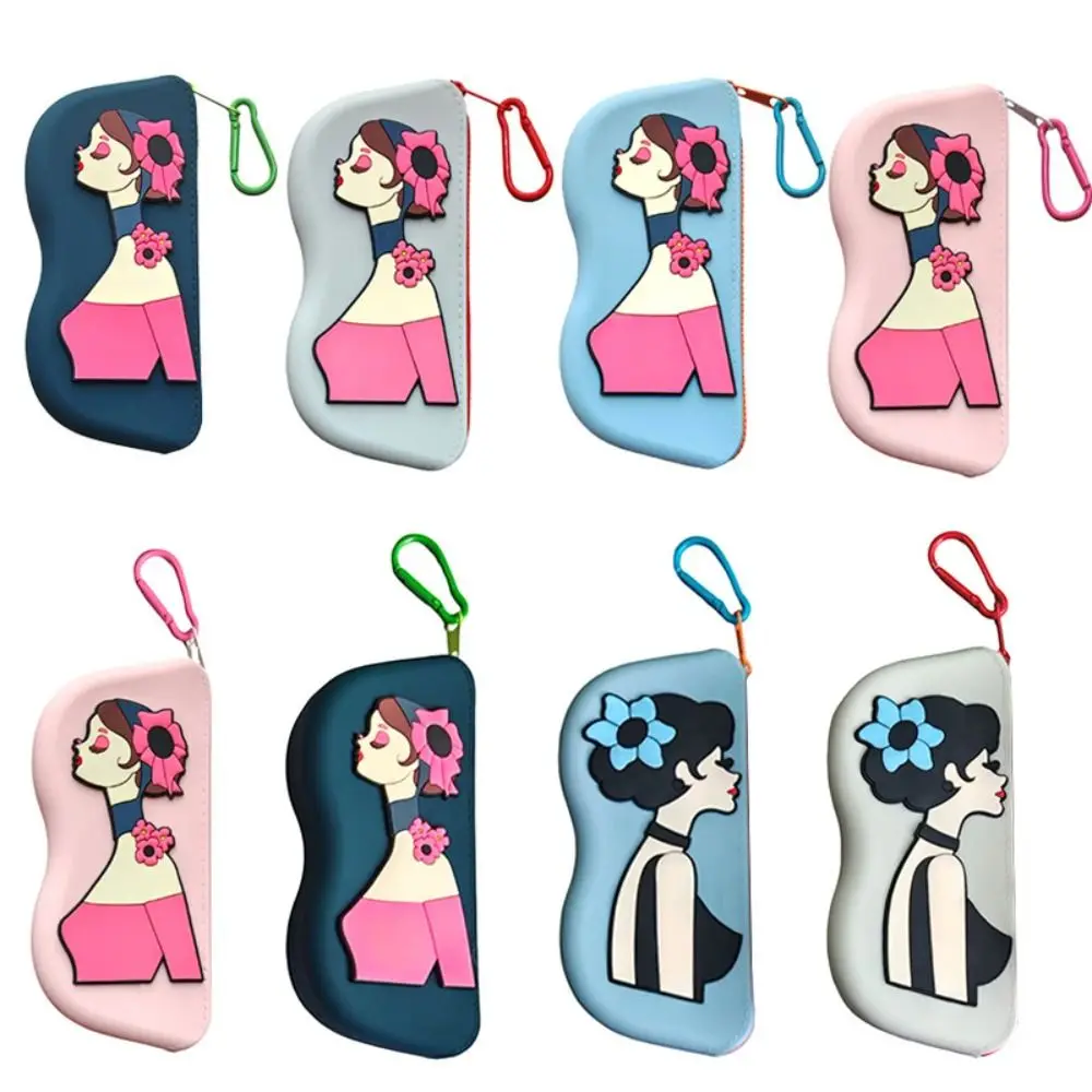 

Multifunctional Silicone Glasses Bag Waterproof Dustproof Sunglasses Storage Bag Coin Purse Cartoon Small Items Bag Female