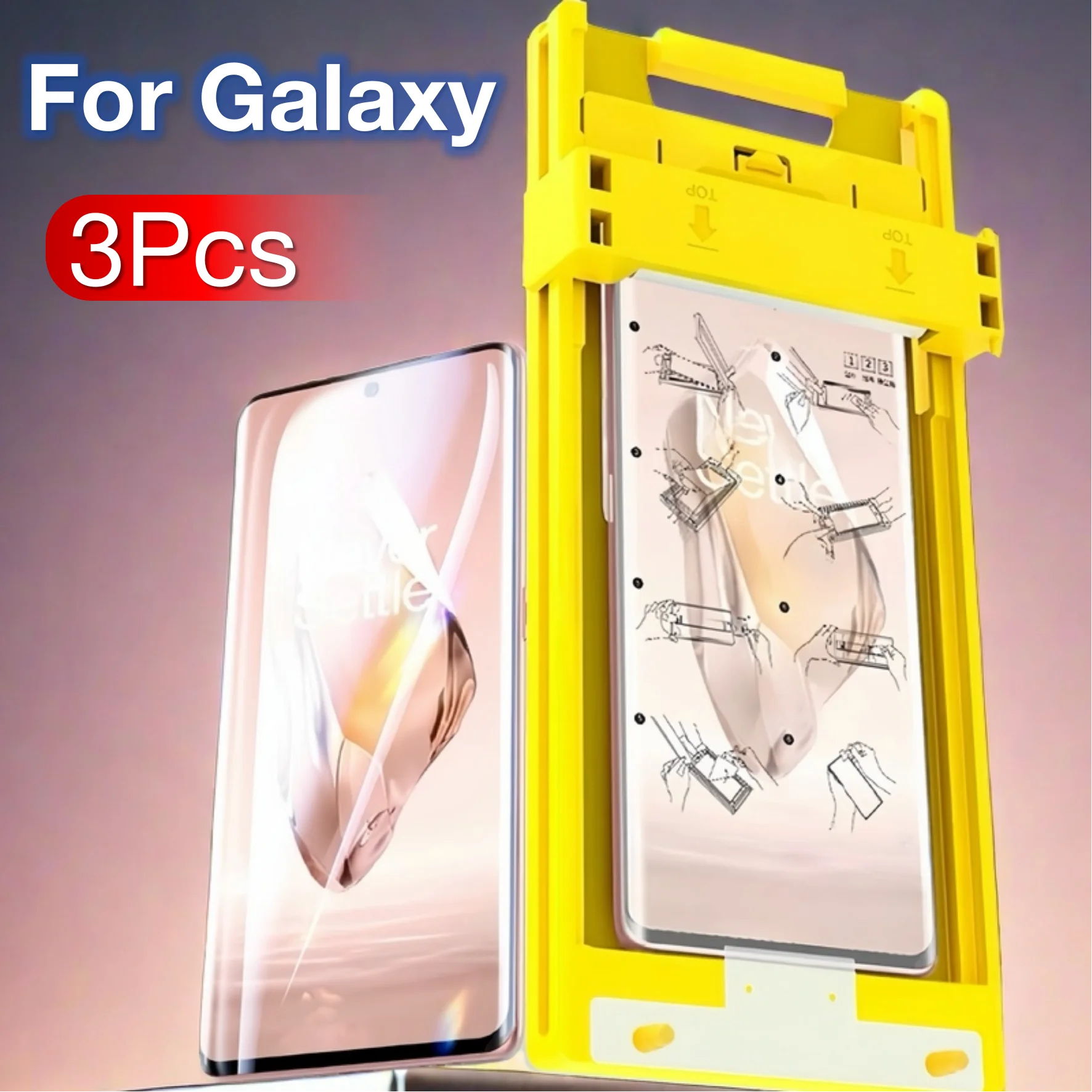 

3Pcs For Samsung Galaxy S25 S23 Ultra S24 S22 S21 Note 20 Screen Protector No Dust Positioning With Kit, Not Tempered Glass