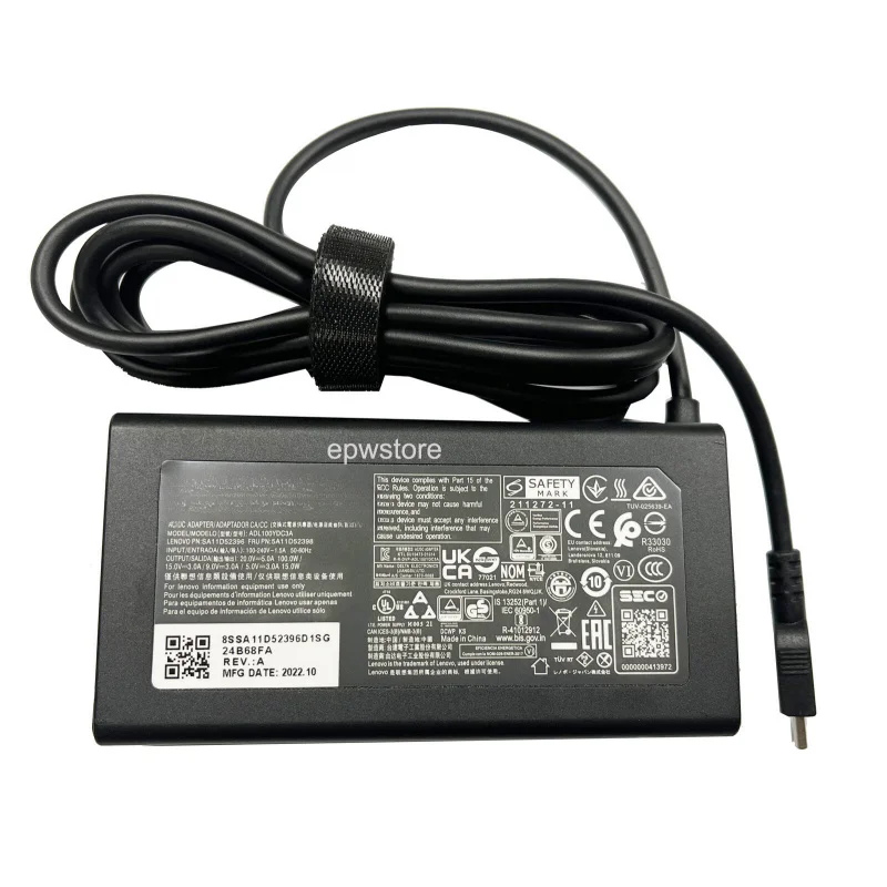 

100W AC Adapter Charger For Lenovo ThinkPad T16 Gen 4 Power Supply ADL100YDC3A