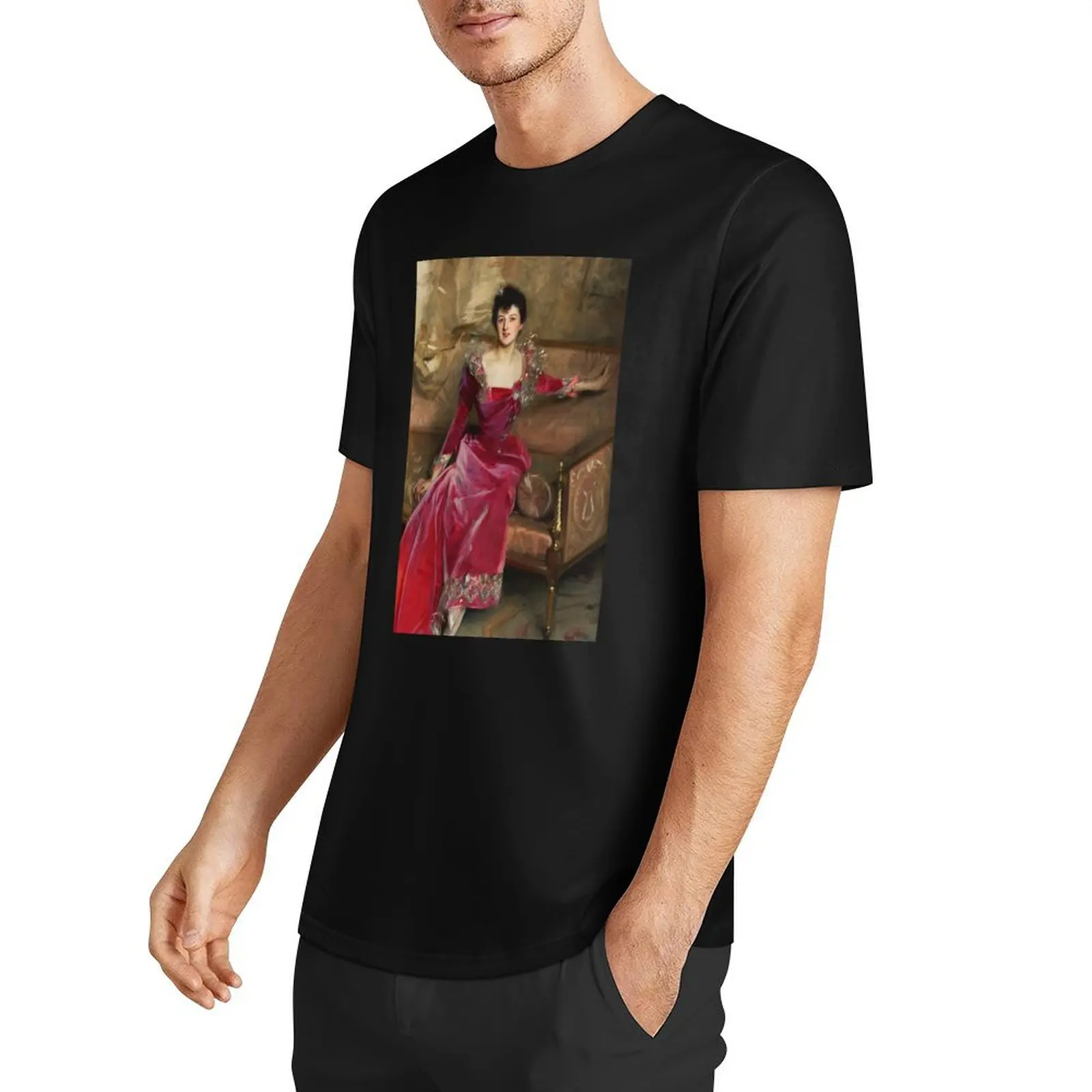 Mrs. Hugh Hammersley (1892) by John Singer Sargent T-Shirt customs design your own graphic tee shirt t shirt men 100℅ cotton