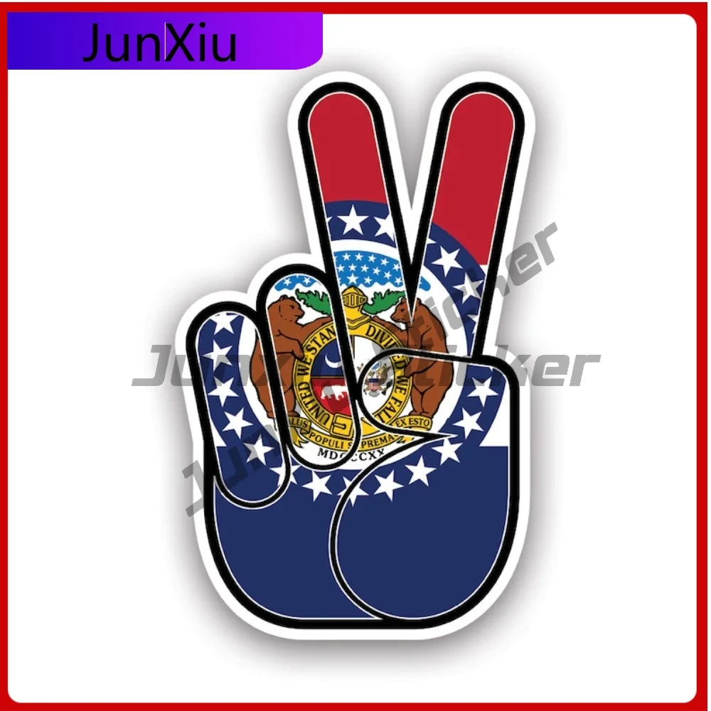 

Missouri State Shaped Peace Sign Stickerwaterproof Funny Laptop Waterproof Vinyl Decal For Mobile Phones Outdoor Fun Outdoor