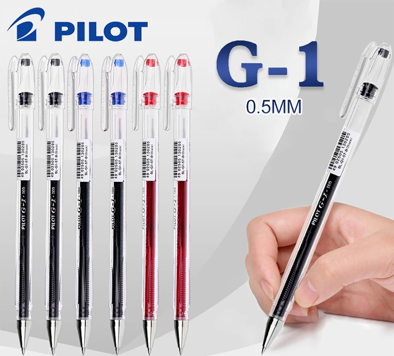 6/12 stücke Japan PILOT Gel Stifte Schnell Trocknend G1 Neutral Stift Große Kapazität Büro Unterschrift Schwarz Rot Blau 0,5mm Schule Schreibwaren – Detail 1