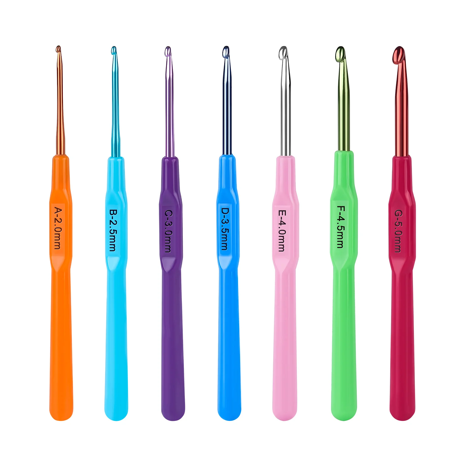 1 قطعة/1 مجموعة الألومنيوم إبر الحياكة 2-5 مللي متر المعادن الكروشيه مجموعة المنزل Craft بها بنفسك الحرفية الغزل غرزة سترة النسيج الخياطة إبرة أدوات