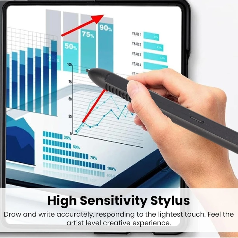 Replacement Touch Input Pen for Compatible Laptop Models, ABS Grip Pen for Markup, Screen Tapping and Daily Field Operation 896C