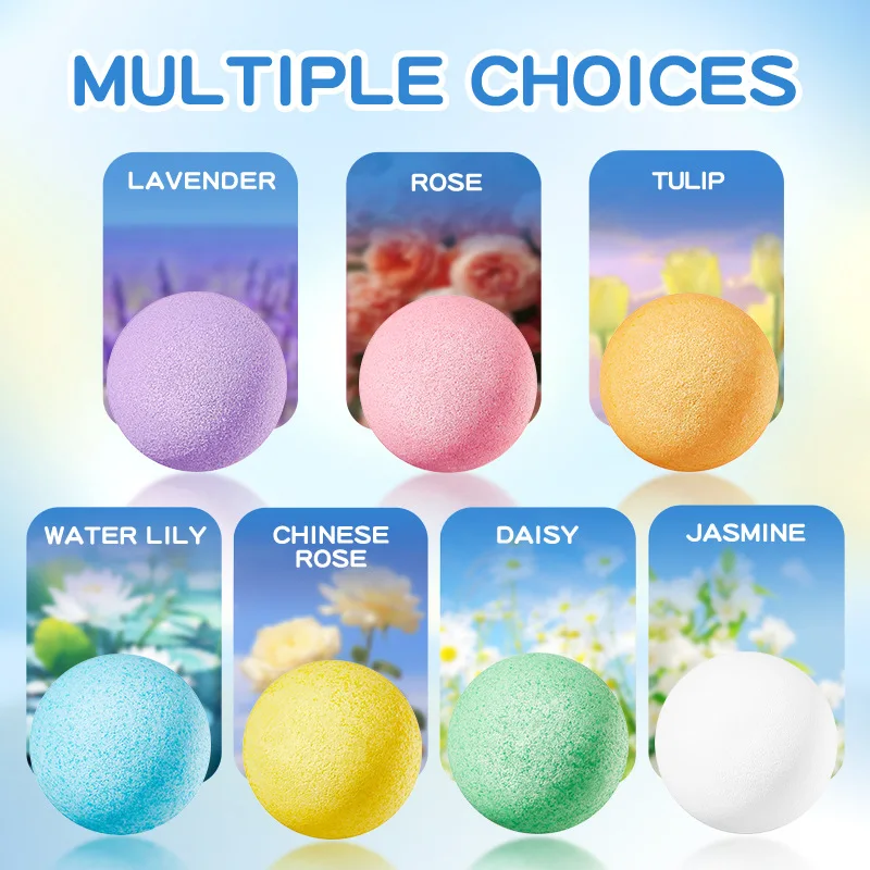

SADOER Fragrance Lasting Deep Cleansing Exfoliating Bath Salts Cleaning Body Romantic Floral Bath Salt Balls