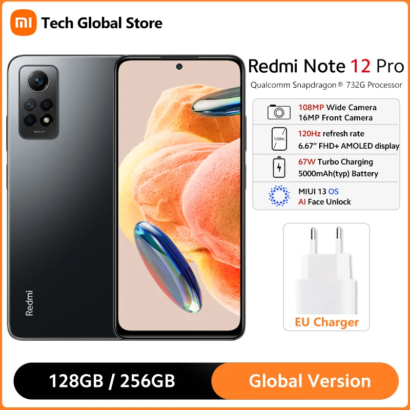 Xiaomi Redmi Note 12 Pro 4G Smartphone Global Version 8GB 256GB 6.67