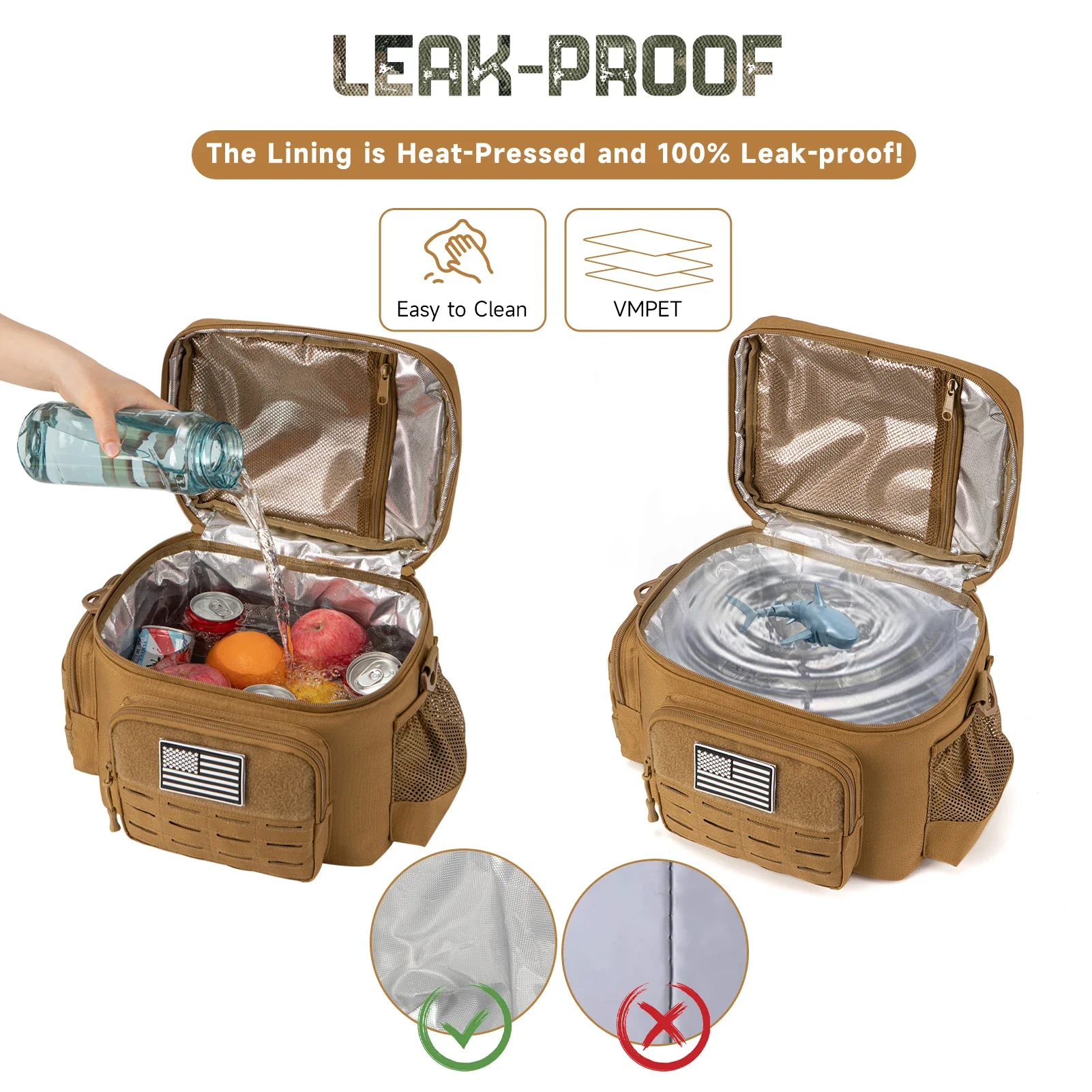 Tactical Thermal Cooler Bag picnic cooler box camping lunch bag Outdoor Heavy Duty Lunch Boxs cooler backpack camping storage