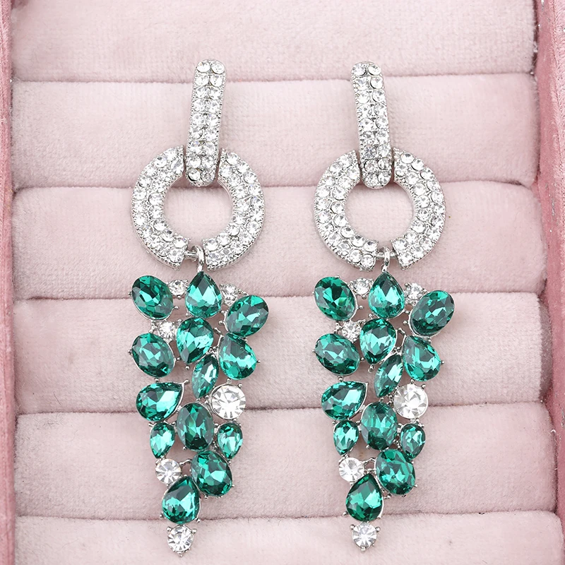 VEYO Trendy Rhinestone Drop Earrings Hollow Elegant Party Long LadyEarrings for Women Fashion Jewelry Gift Wholesale