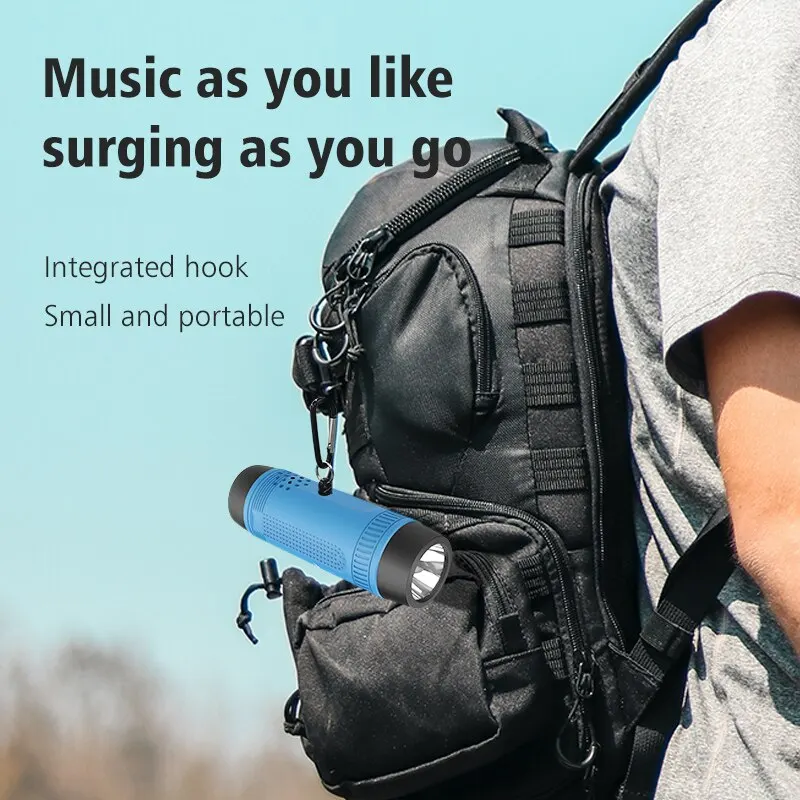 ZEALOT-S1 Bluetooth スピーカー屋外自転車スピーカーポータブル防水ワイヤレススピーカーサポート TF カード + 懐中電灯 + パワーバンク