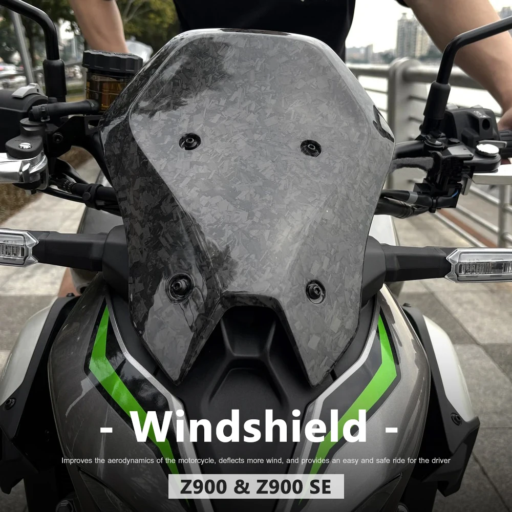 

Motorcycle Touring WindShield Deflector Protector Visor Deflector For Kawasaki Z900 Z 900 SE Z900 SE 2025 Tall Windscreen Cover
