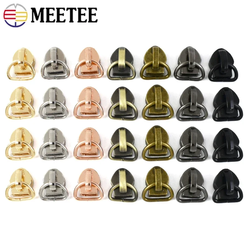 

50/100/200Pcs Meetee 5# Zipper Sliders D Ring Zips Pulls for Nylon Zip Tape Jacket Bag Clothes Zippers Repair Sewing Accessories