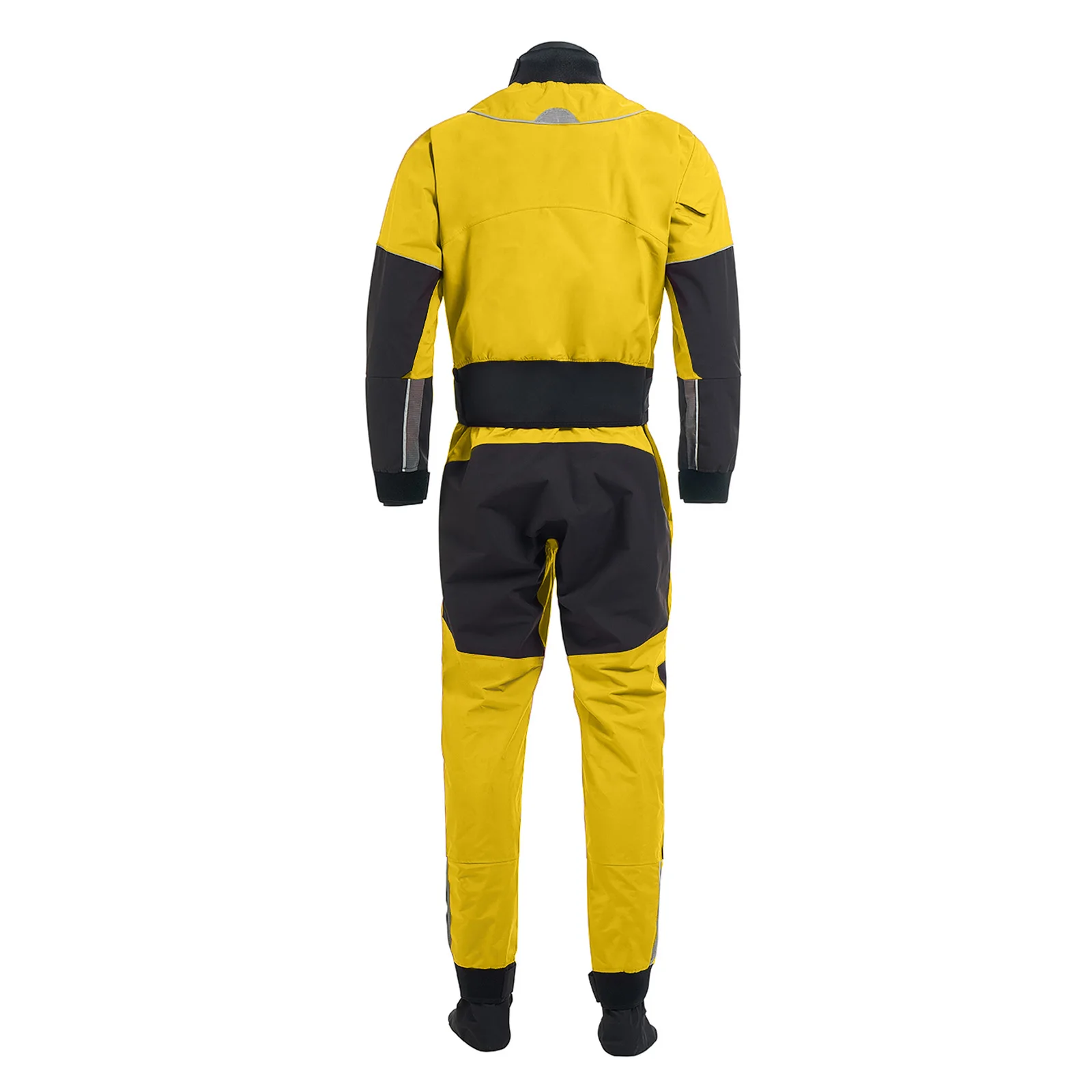 Men's Kayak Dry Suit, 3-Layer Waterproof Fabric Drysuit with Latex on Neck and Wrist, White Water River Pending, MD12