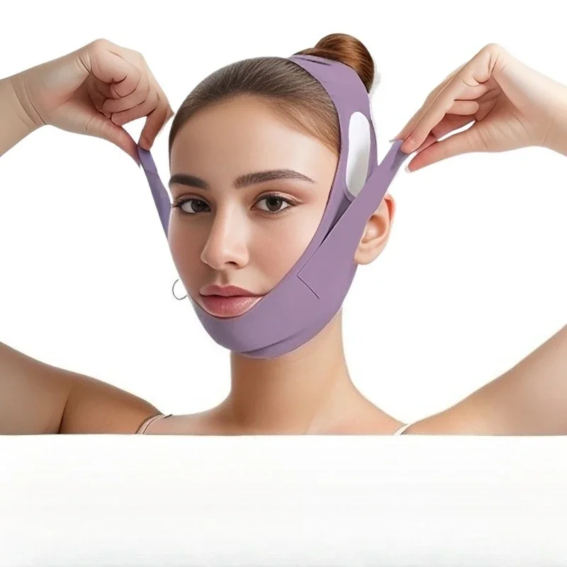 

Reusable V-Lift Face Band: Lavender Beige, Breathable & Fragrance-Free, Double Chin & Jawline Tightener