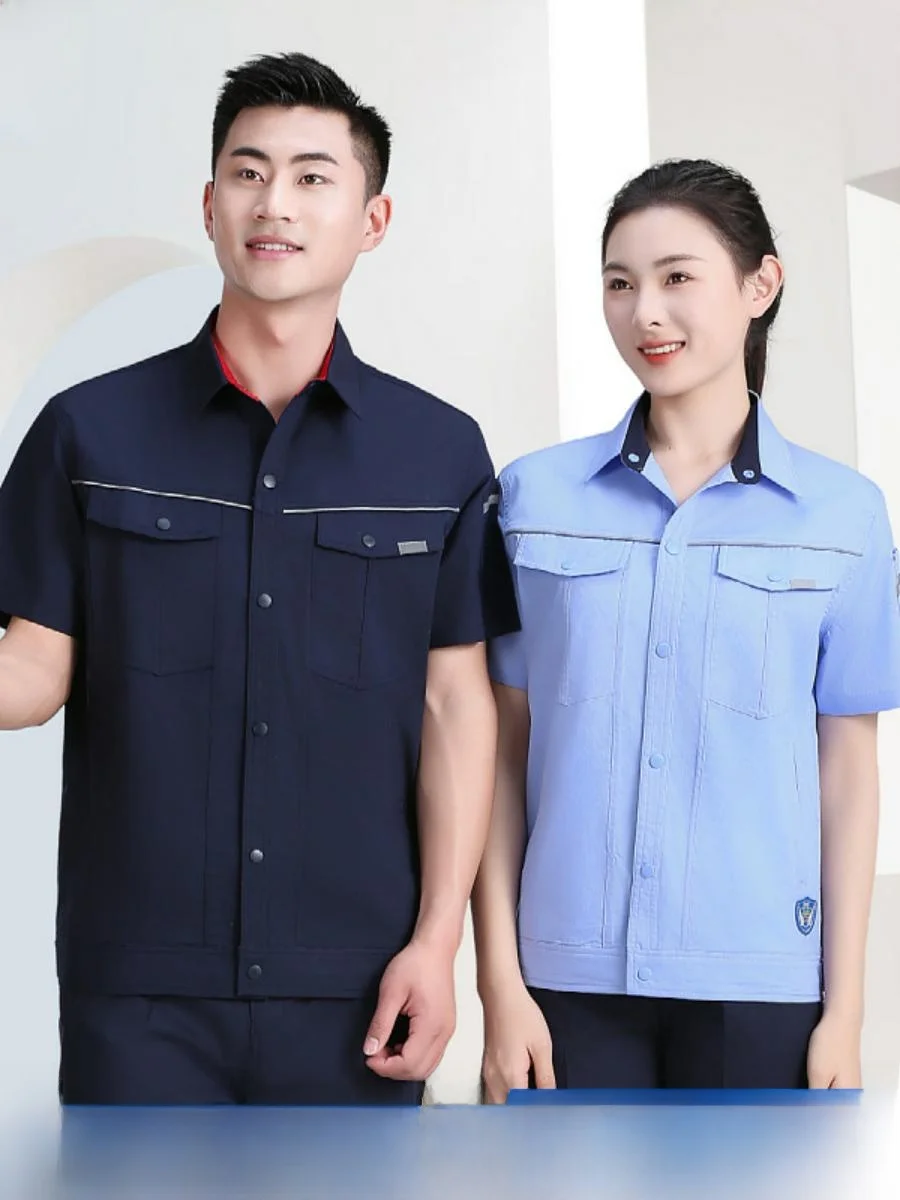 

Мужской летний рабочий комплект из быстросохнущей ткани: легкая антистатическая спецодежда для инженеров