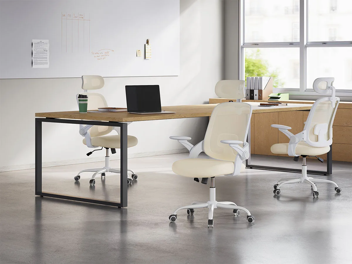 WOLTU Ergonomischer Bürostuhl aus Netzstoff, anhebbarer Gaming-Stuhl, drehbarer Computerstuhl mit Kopfstütze, verstellbare Lendenwirbelstütze, hohe Rückenlehne – Detail 16