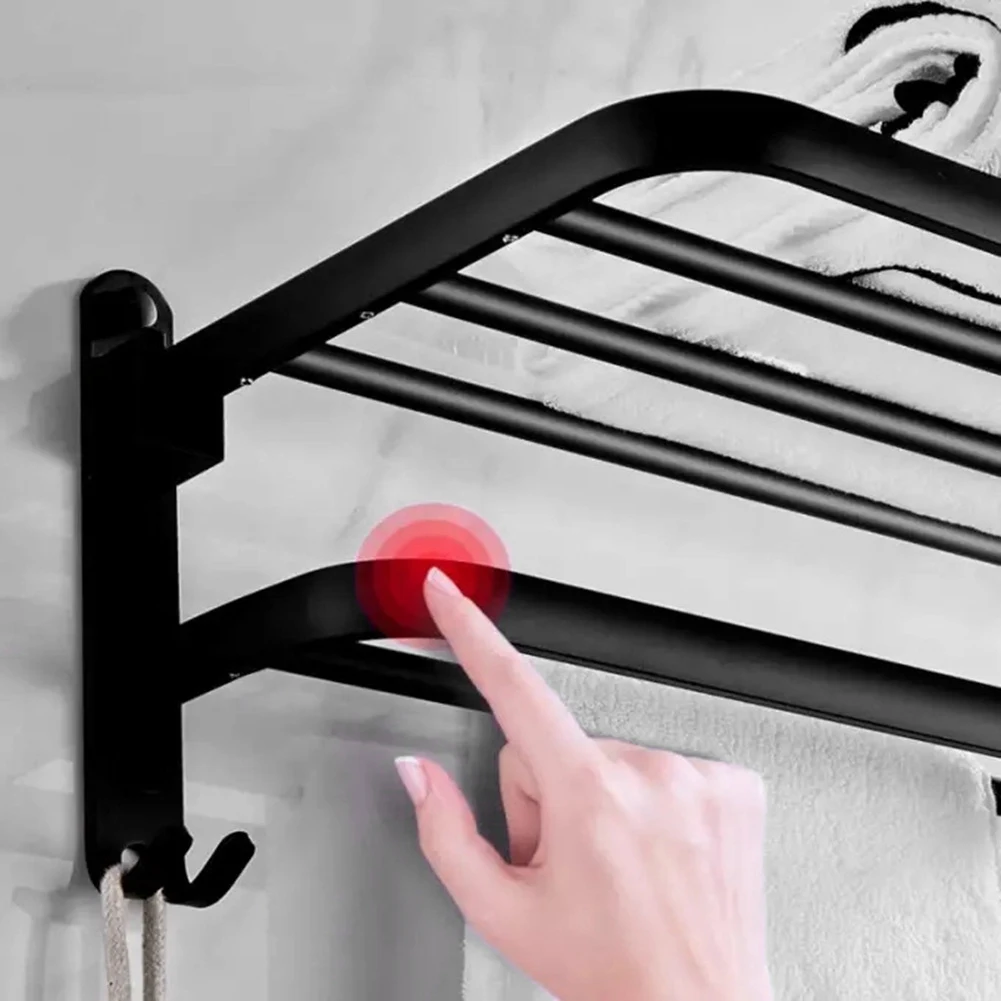 

ABMR-Aluminum Towel Bar Wall Mounted Rack Bathroom Towel Rack Towel Holder Towel Hanger Bathroom Accessories Bathroom Shelf