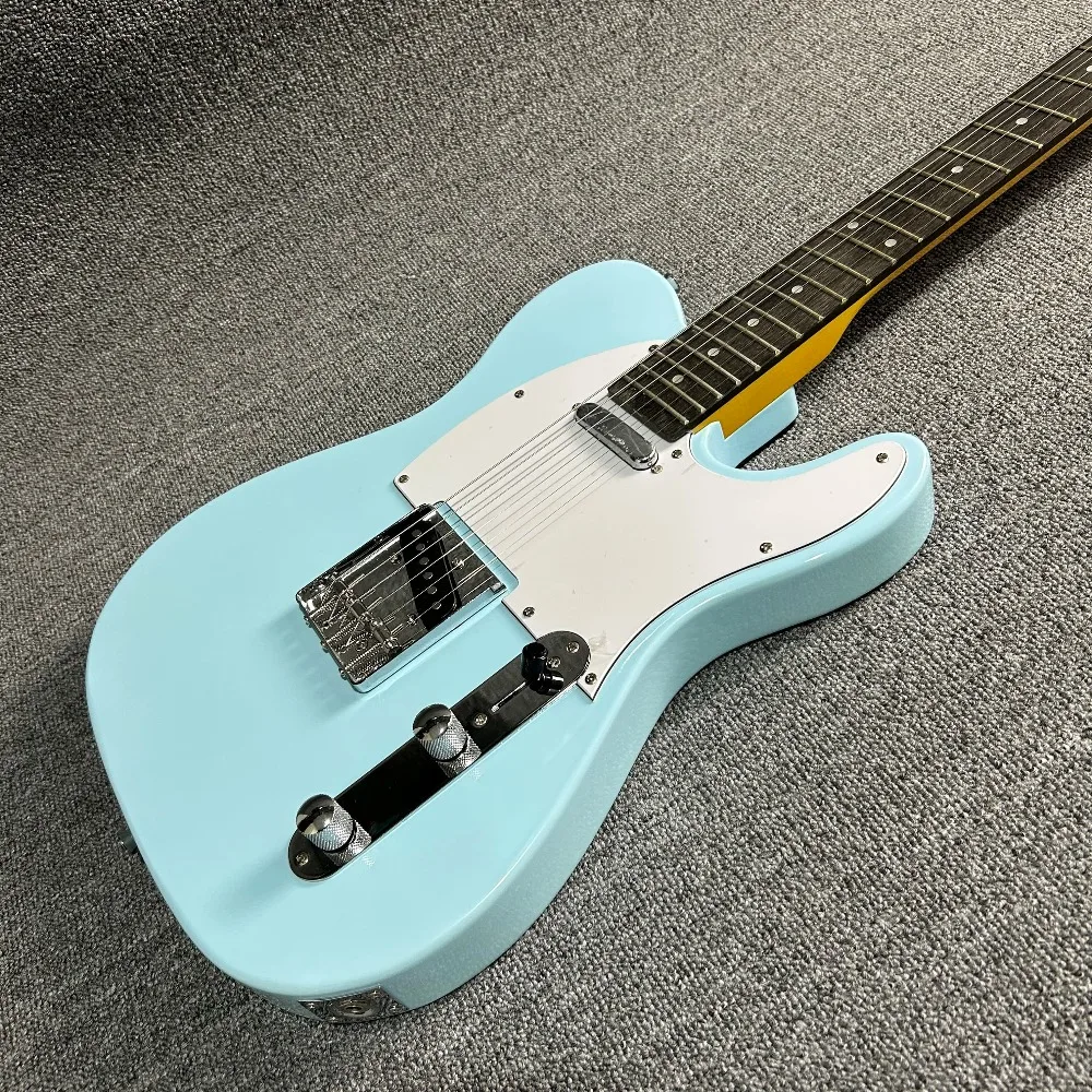 

Гитара 2026 года, 39 дюймов, 6-струнная, светло-зеленая, с белой накладкой на гриф и фиксированным бриджем