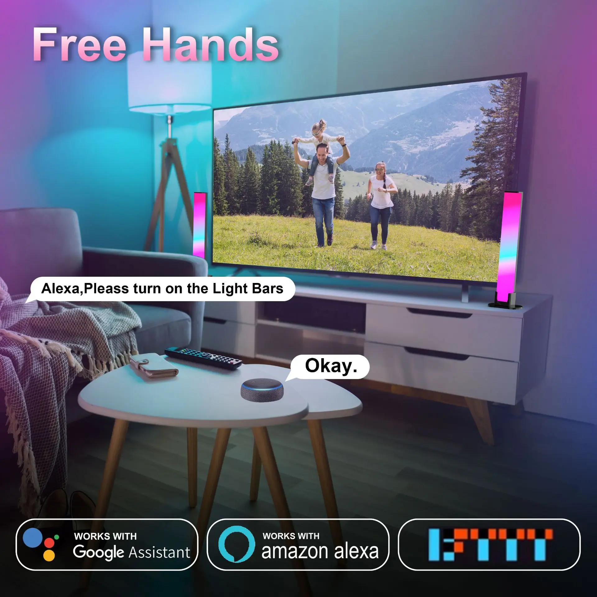 أضواء عيد الميلاد مع صوت الموسيقى التحكم الصوتي التطبيق الذكي لاقط أضواء إيقاع LED الموسيقى الذكية ميلودي ضوء لمكتب غرفة الألعاب #2