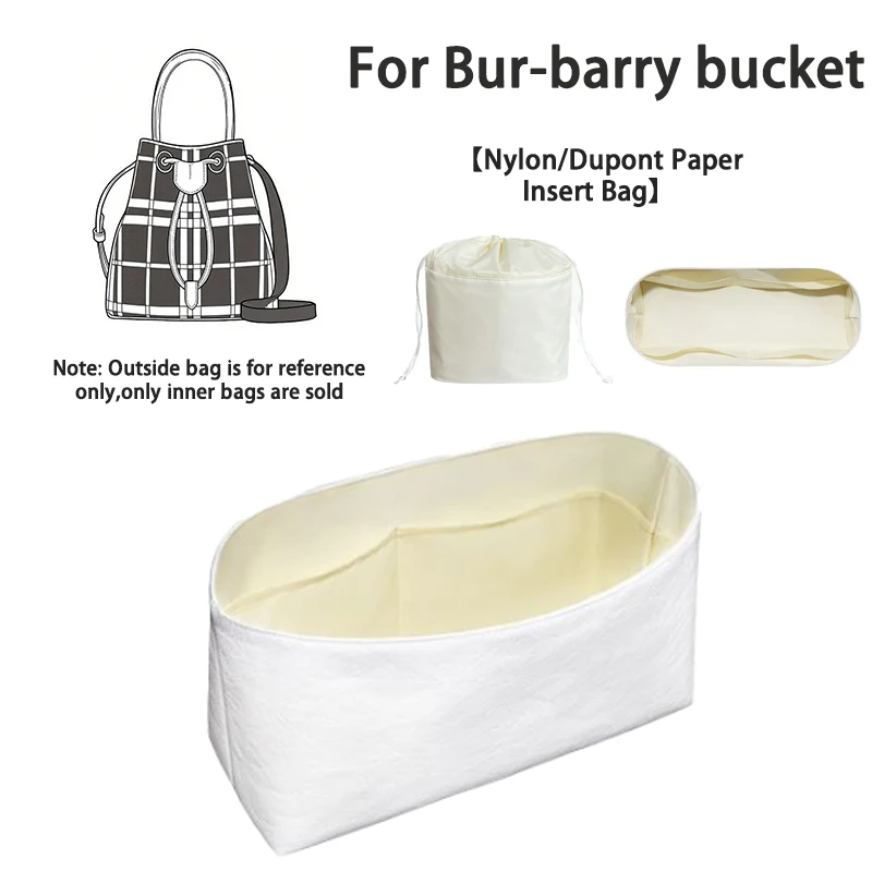 EverToner-Bolsa interior de lujo para mujer, bolsa de almacenamiento impermeable, se adapta a bolsa de cubo Bur-barry, organizador de cosméticos de papel de nailon/Dupont
