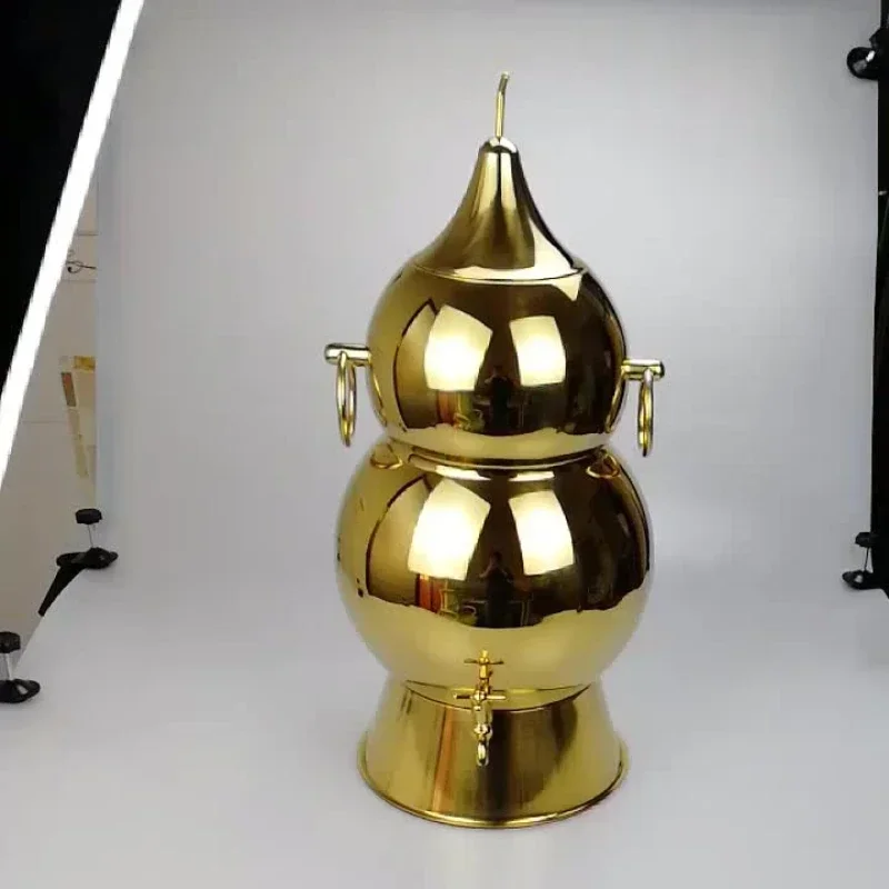 cross-border stainless steel herbal tea pot large capacity commercial gold-plated cold water bucket beverage kettle