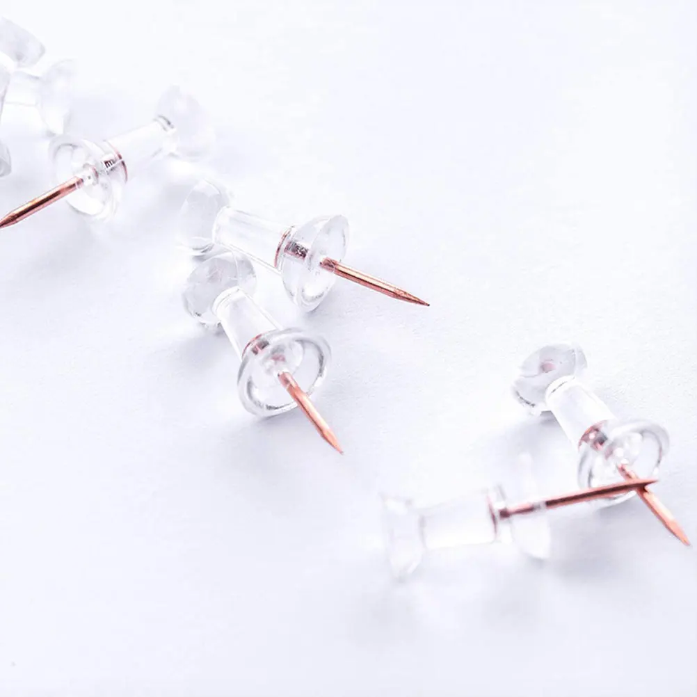 

2 Boxes/120pcs Thumbtack Golden Office Decorations for Work Hanging Map Pushpins