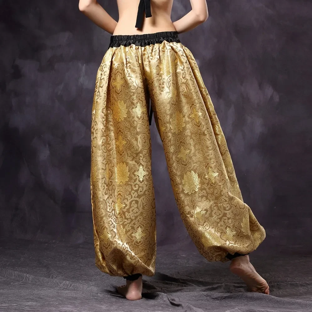 Pantalon complet en brocart unisexe, accessoires de Costume de danseuse du ventre Tribal américain, Bloomers de danse gitane, sarouel ATS