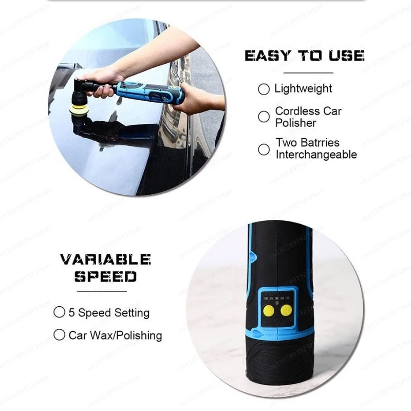 NEW  220V Handheld Electric Polishing Machine - 2-Inch Point Polisher with Adjustable Speed for Waxing