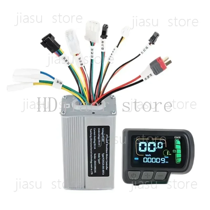 EN08 E-bike Smart LCD Instrument, Waterproof 5-Pin Cable Speed Display for Mountain Bike & Electric Scooter