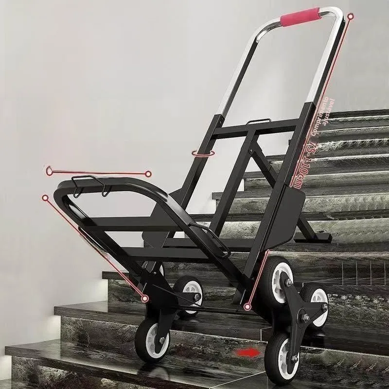 systeme-audio-portable-d'exterieur-chariot-a-tirer-manuel-vehicule-de-manutention-pour-objets-lourds-capacite-d'empilage-poignee-retractable-chariot-de-courses