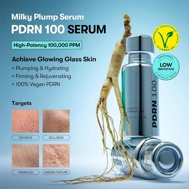 Intensive Glow Makeup primer Serum PDRN 100 Essence All In One Skin Plumping Hydrating Moisturizing Korean Skincare