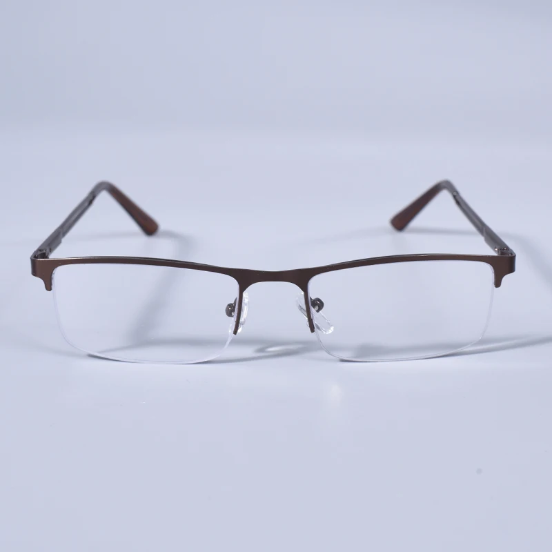 2025 männer Blau Licht Blockieren Lesebrille Metall Halb Rahmen Brillen Mit Frühling Scharnier Computer Reader + 125 + 175 – Detail 18