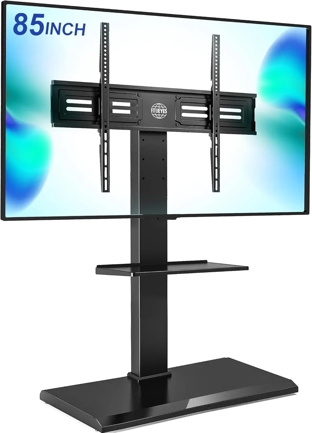 

50-85 Inch Large LCD/LED TVs Adjustable Shelf Tall Corner TV Stands for Bedroom and Living Room Hold Up to 110 lbs Black