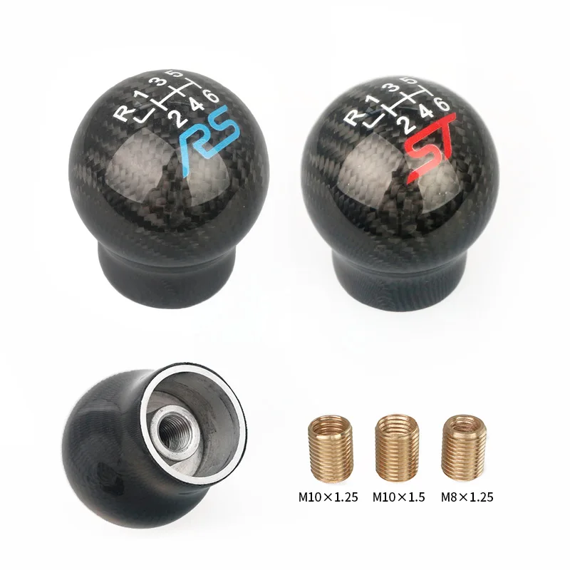 

Аксессуар для тюнинга автомобиля: карбоновая ручка переключения передач RS ST, 6-ступенчатый рычаг КПП, подходит для Focus Fiesta.