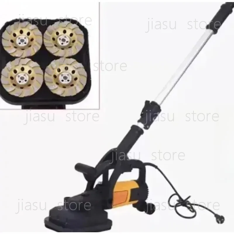 3800W High Power Long Handle Grinder Dustless Wall Plaster Concrete Polisher Tool