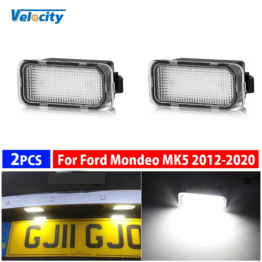 2Pcs License Number Plate Light For Ford Mondeo MK5 2012-2020 Lamps Car LED Auto Accessories Dedicated License Plate Light