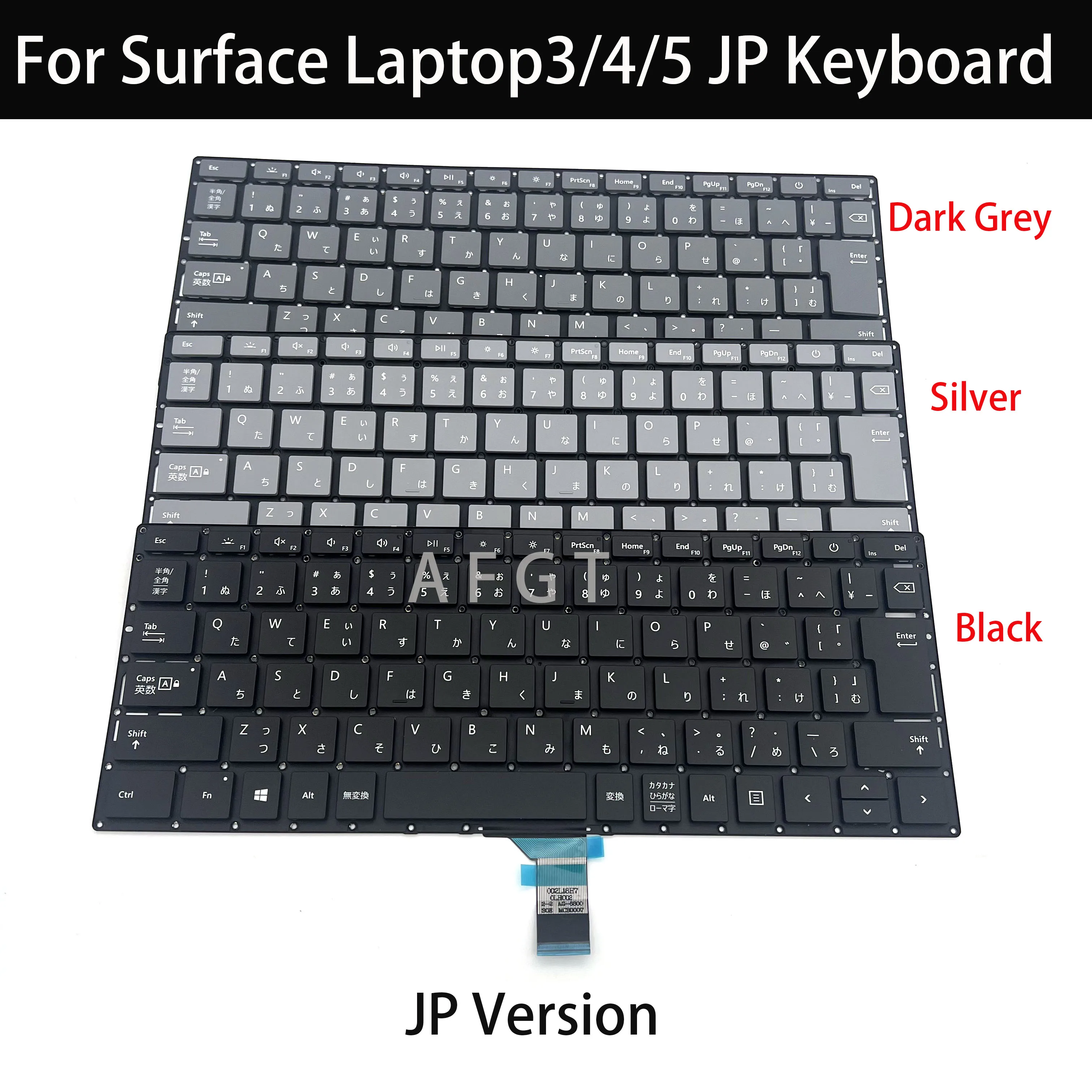 Original For Microsoft Surface Laptop3/4/5 Keyboard 13.5Inch 15 Inch Black Silver Grey 1866 1867 1951 1950 1872 1958 JP Version