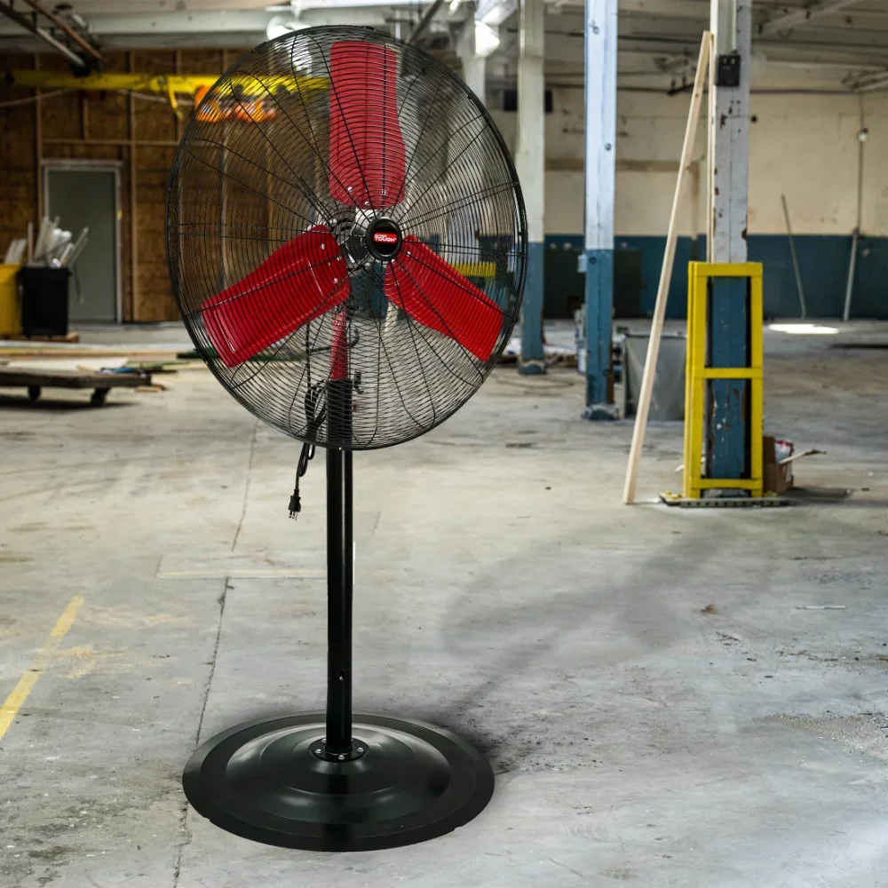 Hyper Tough HT 30 Inch Commercial & Industrial High Velocity Stand Fan Red & Black