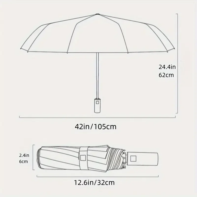 Umbrella Windproof Travel Umbrella - 10 Ribs Windproof Compact Lightweight Mini Inverted Folding Reverse Strong Portable - Car B