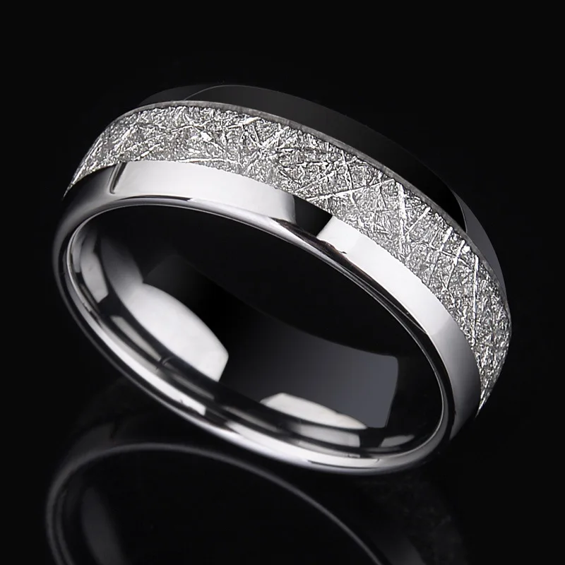 05 Silk Grain Stainless Steel Ring For Men Women Jewelry