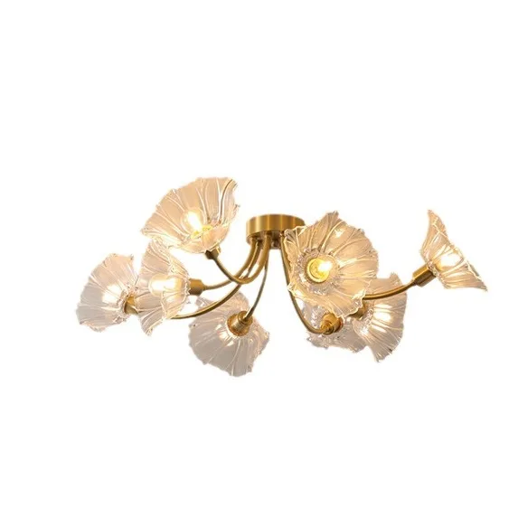 

Top lamp cream wind bud living room chandelier Nordic atmosphere design
