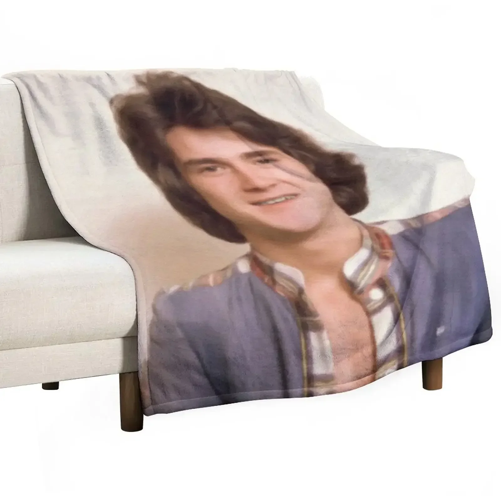 

Les McKeown, Music Star Throw Blanket Plaid on the sofa Soft Plaid Hairys Blankets