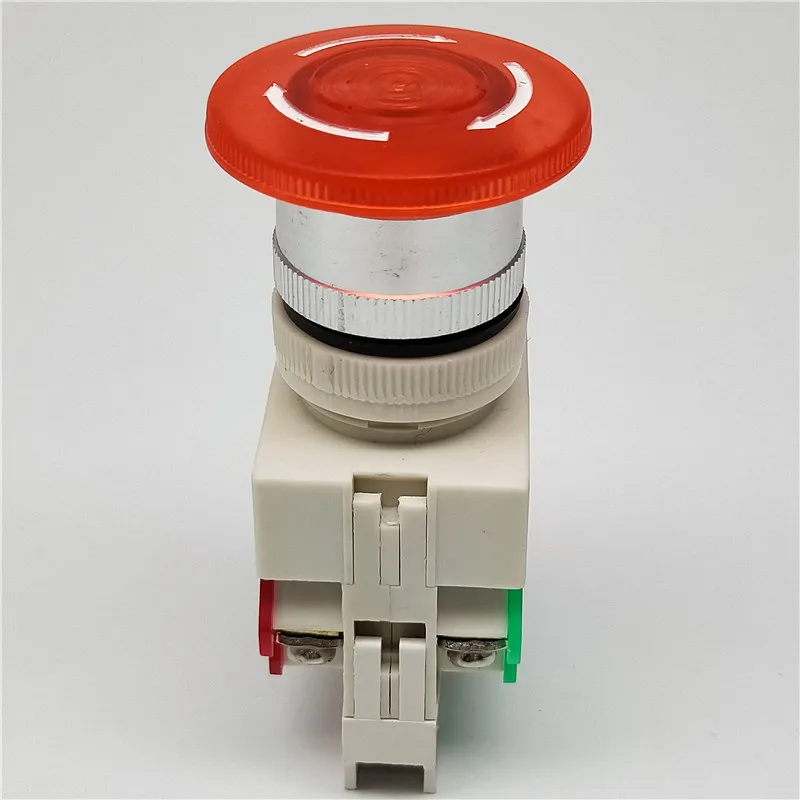 Emergency Stop Light Power 22mm Switches Mushroom Head on Off Pushbutton Led  Switch Lay37 Lay7 Y090